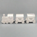 PRE-ORDER Bambino Silver Plated First Tooth and Curl Train Set With Two Carriages - Gift Boxed