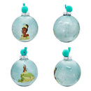 Disney Princesses Set of 7 Colourful Feather-Filled Pom Pom Baubles in Gift Box