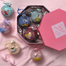 Disney Princesses Set of 7 Colourful Feather-Filled Pom Pom Baubles in Gift Box