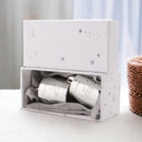 Bambino Silver Plated Barrel Shaped Star & Moon Tooth & Curl Set with Luxury Packaging
