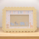 Petit Cheri 'First Grandchild' Yellow Safari Scallop Frame - 6" x 4"
