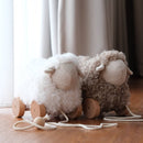 Button Pull-Along Sheep – Taupe by Little Lamb Kind