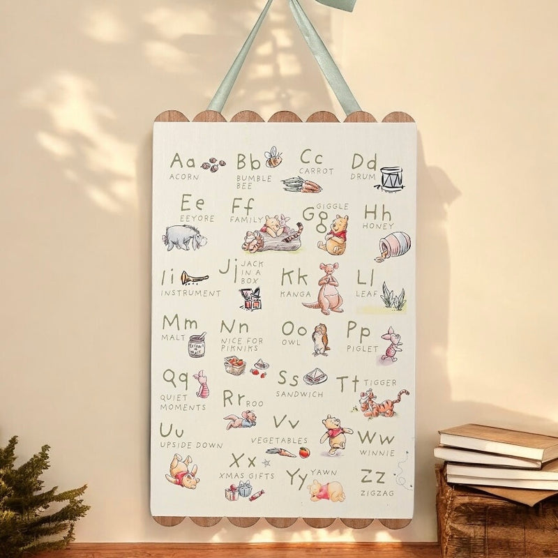 Disney Winnie The Pooh Wooden Hanging Alphabet Plaque