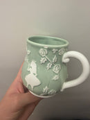 CHIPPED Disney Alice in Wonderland 'Mad Hatter' Gift Boxed Embossed Mug