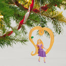 Disney Tangled Rapunzel & Pascal Heart Hanging Christmas Ornament