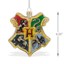 Harry Potter Hogwarts Crest Glass Christmas Ornament