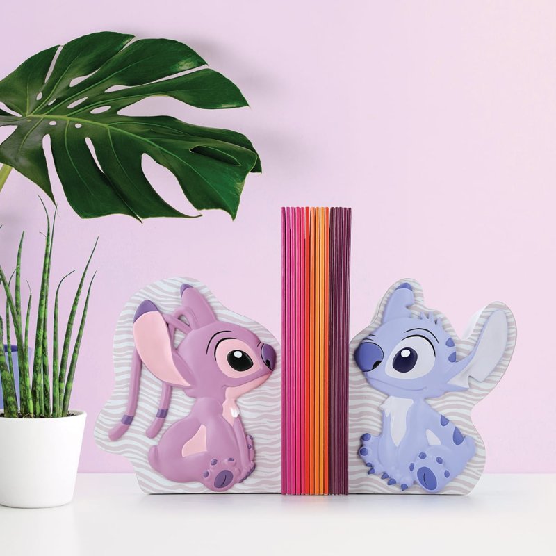DAMAGED PACKAGING Disney Angel & Stitch Bookends
