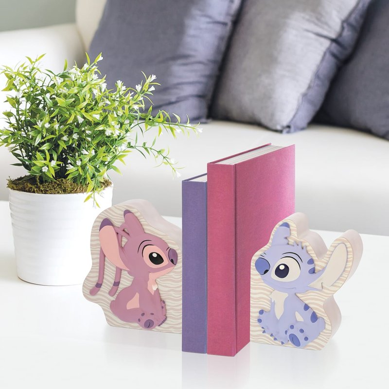 DAMAGED PACKAGING Disney Angel & Stitch Bookends