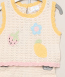 Baby Girls Fruit Crochet Knit Top & Shorts Summer Outfit Set - 9-24M
