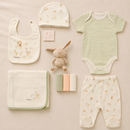 Baby Unisex Little Farm 10 Piece Mesh Bag Gift Set with Bunny Toy, Sleepsuit & Accessories - Newborn-6M
