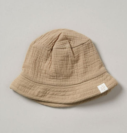 Baby Unisex Ocean-Themed Organic Woven Dungaree, T-Shirt & Reversible Bucket Hat Outfit (0-12M)