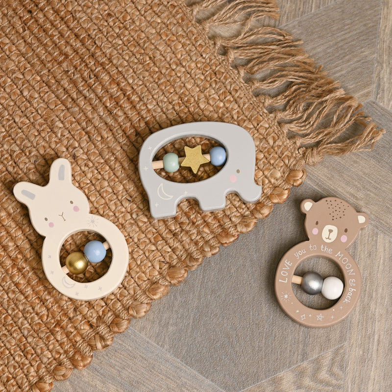 PRE-ORDER Bambino Bodhi the Bear Wooden Rattle