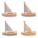 Bambino Nautical Striped Wooden Sailing Boats