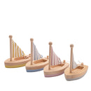 Bambino Nautical Striped Wooden Sailing Boats