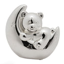 Bambino Silver Plated Bear & Moon Money Box