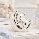 Bambino Silver Plated Bear & Moon Money Box