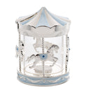 Bambino Silver Plated Blue Carousel Money Box
