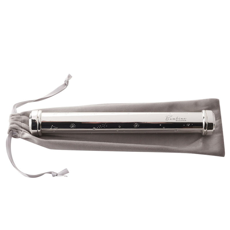 PRE-ORDER Bambino Silver Plated Celestial Certificate Holder with Luxury Packaging