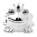 Bambino Silver Plated Frog With Crown Money Box