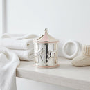 Bambino Silver Plated Pink Solid Carousel Money Box with Diamante Detailing