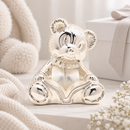 Bambino Silver Plated Teddy Bear with Book Money Box