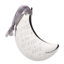 Bambino Silver Plated 'Love You' Moon Plaque with Luxury Packaging