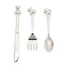 PRE-ORDER Bambino Silverplated Bear, Rabbit and Elephant 3-Piece Cutlery Set in Gift Box