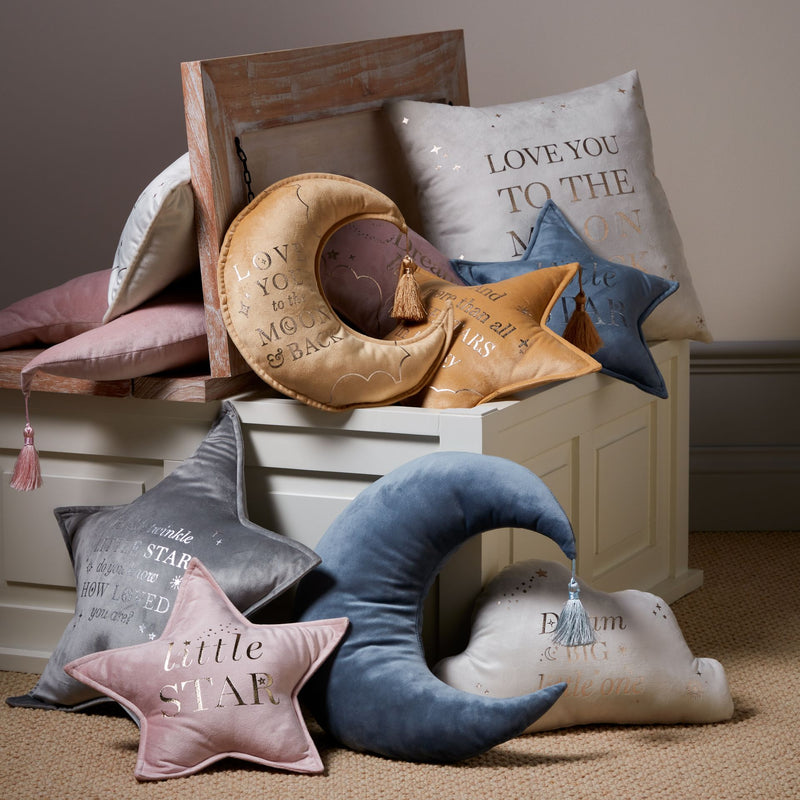 Bambino 'Dream Big Little One' Velvet Cloud Cushion