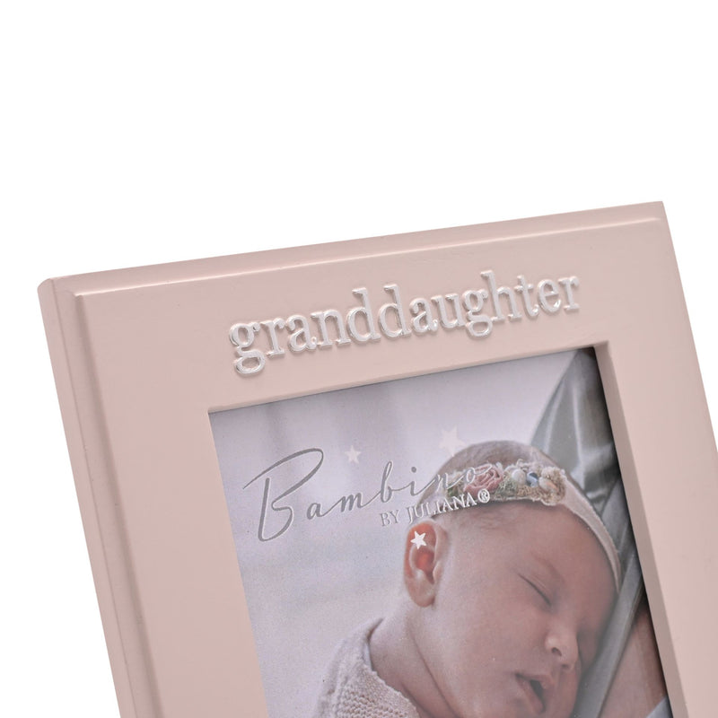 Bambino 'Granddaughter' Pink Resin Photo Frame - 4" x 6"
