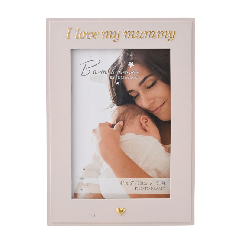 Bambino 'I Love My Mummy' Pink Boxed Photo Frame - 4" x 6"
