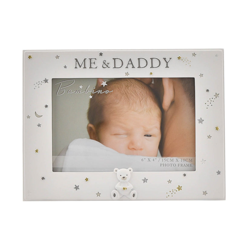 Bambino 'Me & Daddy' Resin Teddy Bear Photo Frame - 6 x 4"
