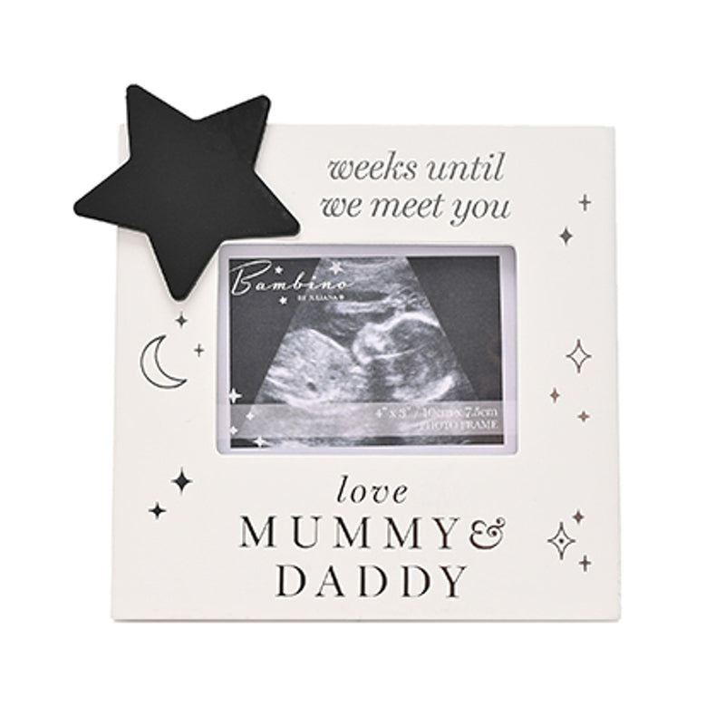 PRE-ORDER Bambino 'Mummy & Daddy' Countdown Scan Frame - 4" x 3"