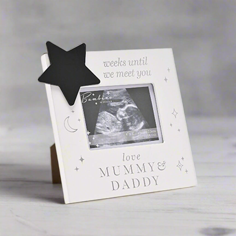 PRE-ORDER Bambino 'Mummy & Daddy' Countdown Scan Frame - 4" x 3"