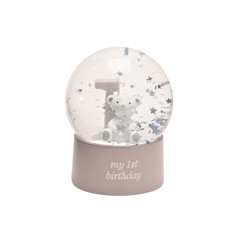 Bambino 'My 1st Birthday' Pink Snow Globe - Main Image