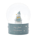 Bambino 'My First Christmas' Blue Penguin Snow Globe