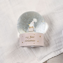 Bambino 'My First Christmas' Pink Penguin Snow Globe