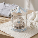 Bambino Silver Plated Blue Carousel Money Box