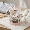 Bambino Silver Plated Pink Carousel Money Box