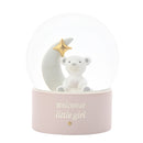 Bambino 'Welcome Little Girl' Pink Teddy Bear Snow Globe