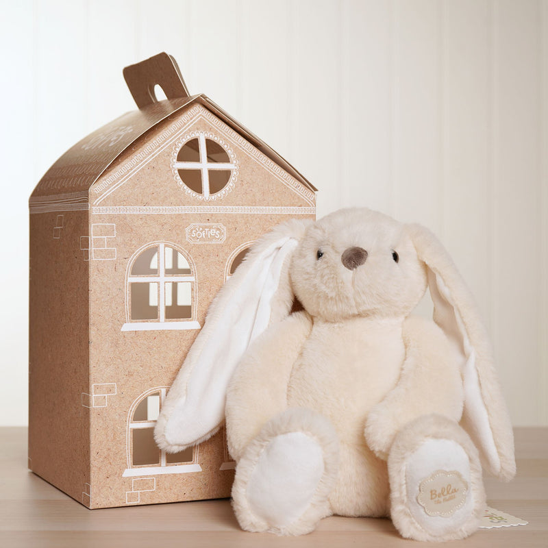Bella The Classical Bunny Softie - White Plush Toy in Gift Box (30cm)