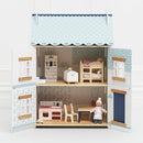 Bluebelle Wooden Dolls House with Opening Shutters & Hidden Attic Space by Le Toy Van