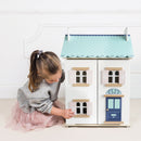 Bluebelle Wooden Dolls House with Opening Shutters & Hidden Attic Space by Le Toy Van