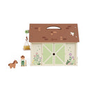 Classic World Vintage Wooden Farm - 17 Piece Playset