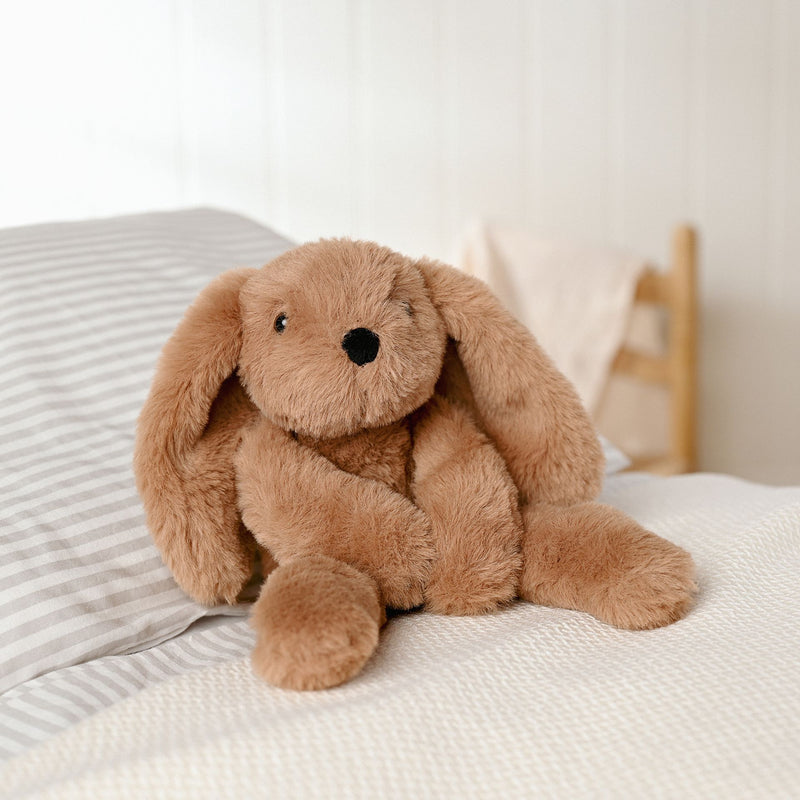 Cookie The Long Leg Bunny Softie - Dark Brown Plush Toy in Optional Gift Box (35cm)