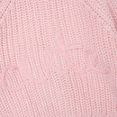 'Cute' Pink Cotton Knit Baby Cardigan with Embroidery Detail - 0-12M