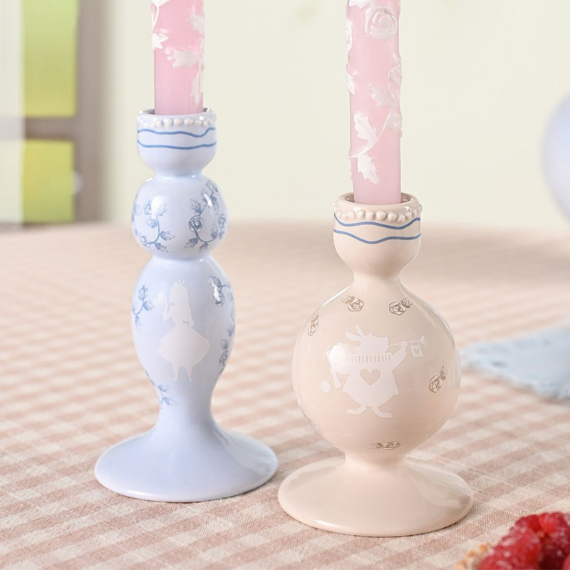 Disney Alice in Wonderland Set of 2 Taper Candle Holders