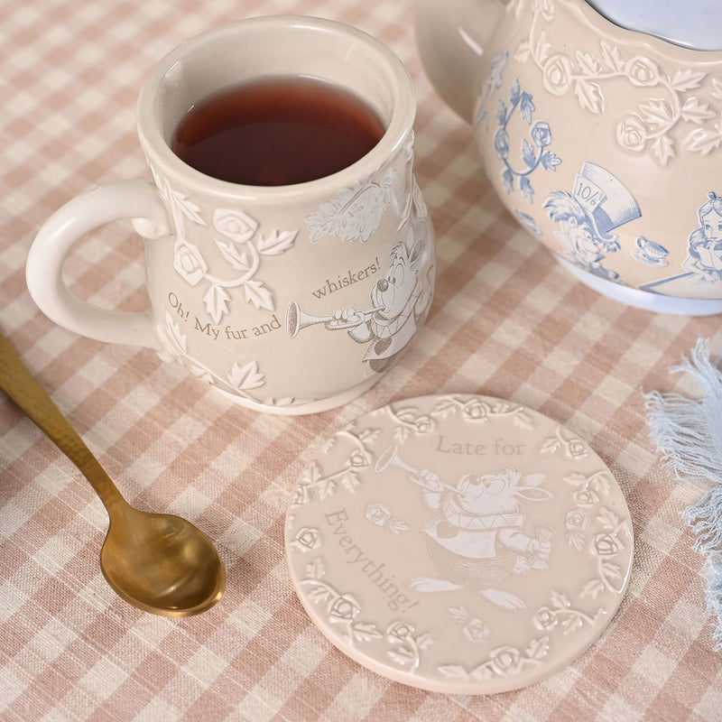 Disney Alice in Wonderland Set of Four Mugs with Matching Coasters - The Wonderland Sip & Serve Set