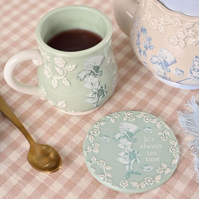 Disney Alice in Wonderland Set of Four Mugs with Matching Coasters - The Wonderland Sip & Serve Set