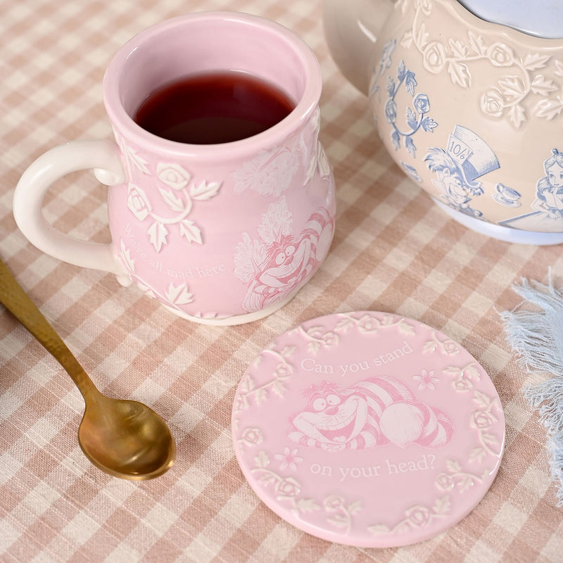 Disney Alice in Wonderland Set of Four Mugs with Matching Coasters - The Wonderland Sip & Serve Set