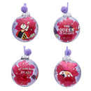 Disney Alice in Wonderland Set of 7 Colourful Flower Pom Pom Baubles in Gift Box